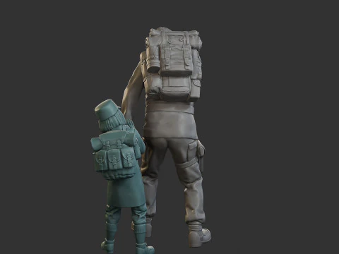 Maschio post-apocalittico PAM2 006 Modello di stampa 3D