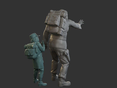 Maschio post-apocalittico PAM2 006 Modello di stampa 3D