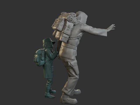 Maschio post-apocalittico PAM2 006 Modello di stampa 3D