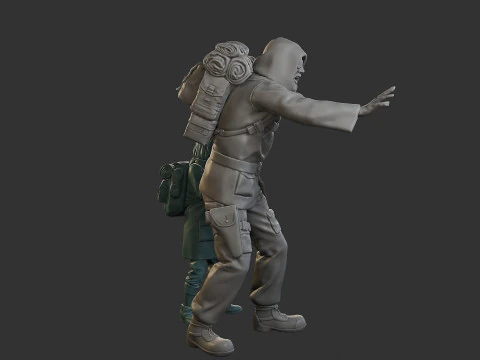 Maschio post-apocalittico PAM2 006 Modello di stampa 3D
