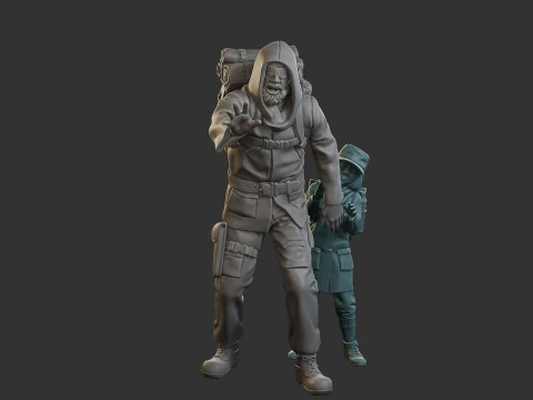 Maschio post-apocalittico PAM2 006 Modello di stampa 3D