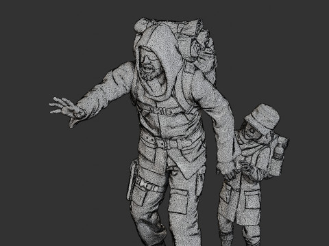 Post-Apocalyptic Male PAM2 006 3D Print Model