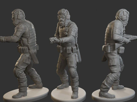 Homem P&oacute;s-Apocal&iacute;ptico PAM2 005B Modelo de Impressão 3D