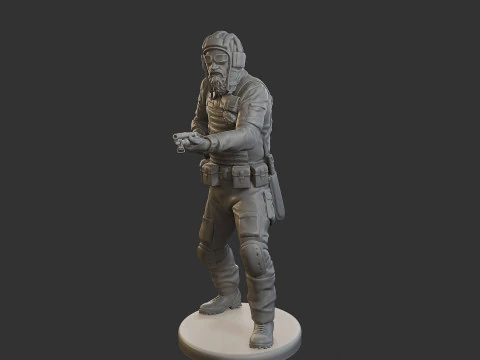 Post-Apocalyptic Male PAM2 005B 3D Print Model