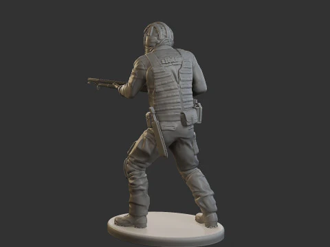 Post-Apocalyptic Male PAM2 005B 3D Print Model