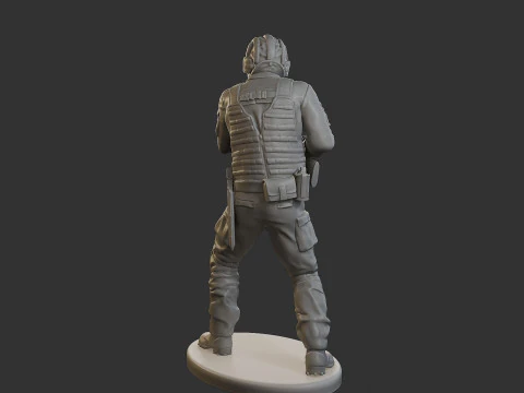 Post-Apocalyptic Male PAM2 005B 3D Print Model