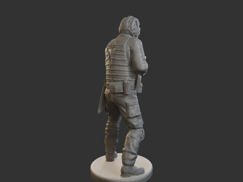 Post-Apocalyptic Male PAM2 005B 3D 打印模型