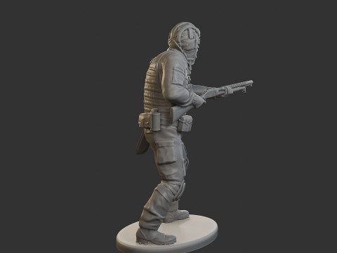 Post-Apocalyptic Male PAM2 005B 3D 打印模型