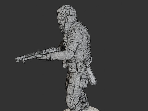 Post-Apocalyptic Male PAM2 005B 3D 打印模型