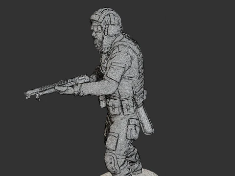 Post-Apocalyptic Male PAM2 005B 3D Print Model