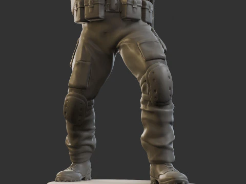Post-Apocalyptic Male PAM2 005B 3D Print Model