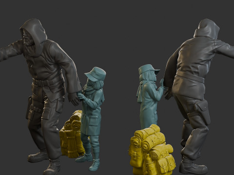Post-Apocalyptic Male PAM2 005B Modelo de Impressão 3D