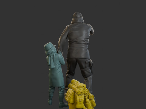 Post-Apocalyptic Male PAM2 005B 3D Print Model