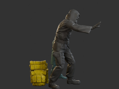 Post-Apocalyptic Male PAM2 005B 3D Print Model