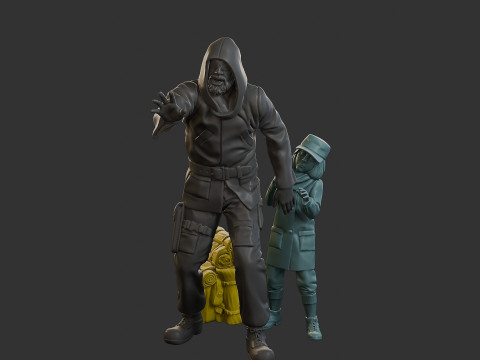 Post-Apocalyptic Male PAM2 005B 3D Print Model