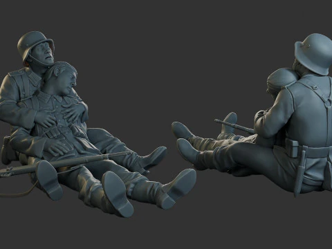 Soldados alem&atilde;es ww2 G9 Modelo de Impressão 3D