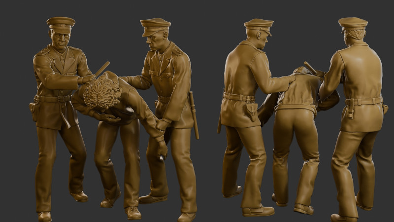 CzechoSlovak Communist Police CCP2 002 3D Принт Модель .c4d .max .obj .3ds .fbx .stl .blend 