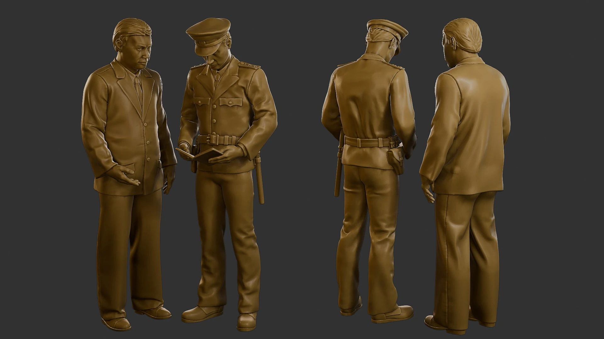 CzechoSlovak Communist Police CCP2 003 3D Print Model .c4d .max .obj .3ds .fbx .stl .blend 