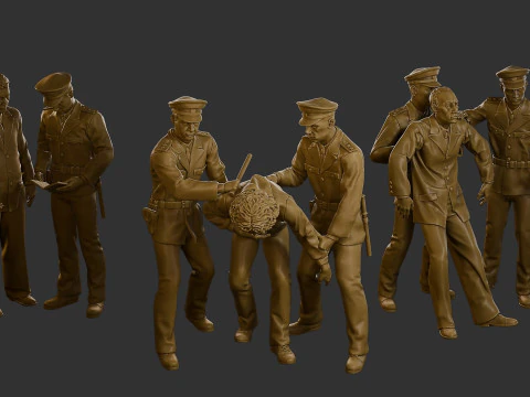 Paquete 1 de la polic&iacute;a comunista checoslovaca CCP2 Modelo de impresión 3D