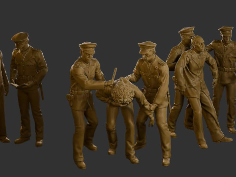 CzechoSlovak Communist Police CCP2 Pack1 3D Print Model