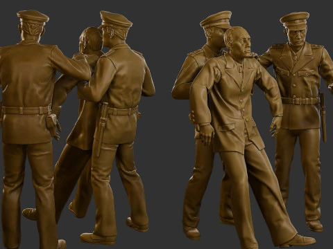 CzechoSlovak Communist Police CCP2 Pack1 3D Print Model