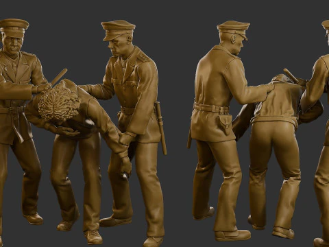 CzechoSlovak Communist Police CCP2 Pack1 3D Print Model