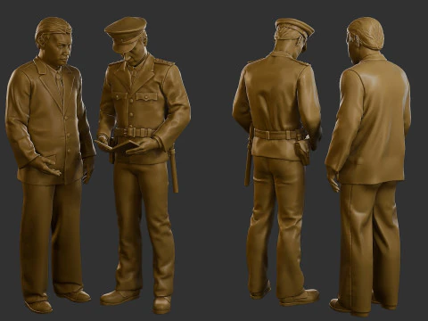 CzechoSlovak Communist Police CCP2 Pack1 3D Print Model