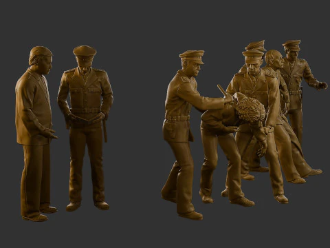 CzechoSlovak Communist Police CCP2 Pack1 3D Print Model