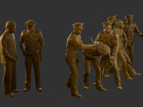 CzechoSlovak Communist Police CCP2 Pack1 Model do druku 3D