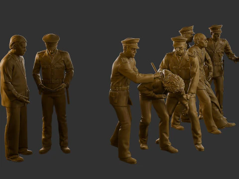 CzechoSlovak Communist Police CCP2 Pack1 3D Print Model