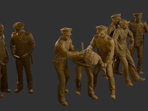 CzechoSlovak Communist Police CCP2 Pack1 3D Print Model