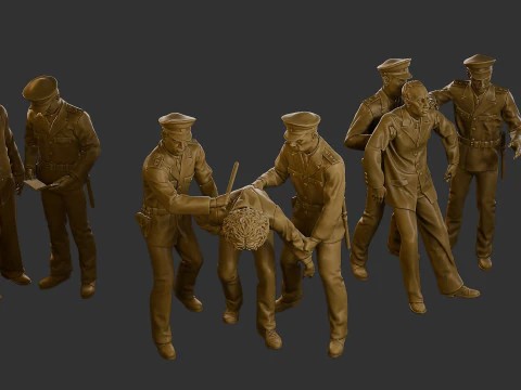CzechoSlovak Communist Police CCP2 Pack1 3D Print Model
