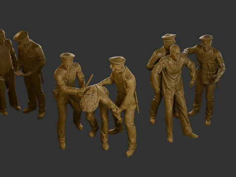 CzechoSlovak Communist Police CCP2 Pack1 3D Print Model