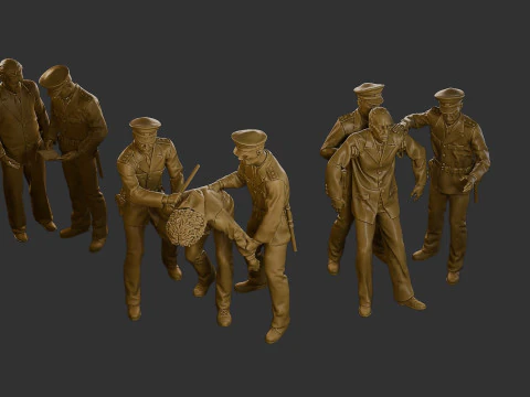 CzechoSlovak Communist Police CCP2 Pack1 3D Print Model