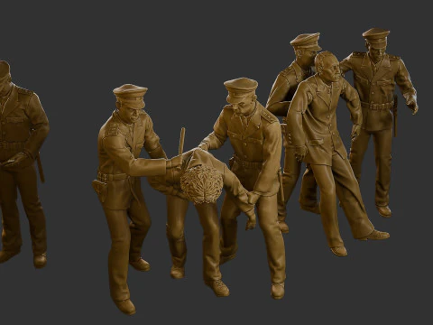 CzechoSlovak Communist Police CCP2 Pack1 3D Print Model