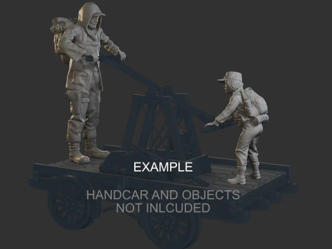 Post-Apocalyptic Male PAM3 001 3D Print Model
