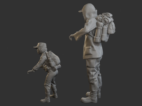 Post-Apocalyptic Male PAM3 001 3D Print Model