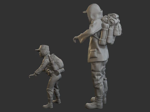 Post-Apocalyptic Male PAM3 001 3D Print Model