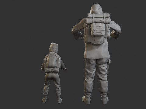 Post-Apocalyptic Male PAM3 001 3D Print Model