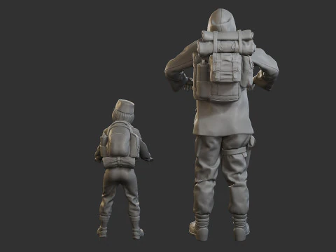 Post-Apocalyptic Male PAM3 001 3D Print Model