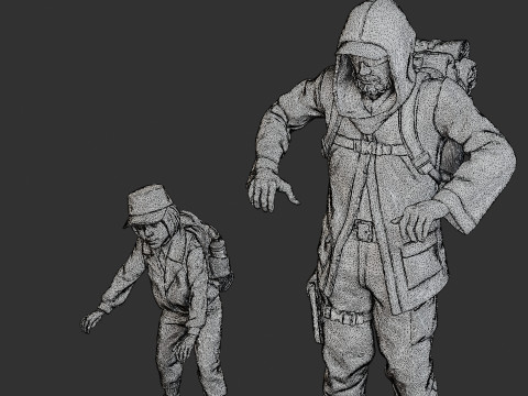 Post-Apocalyptic Male PAM3 001 3D Print Model