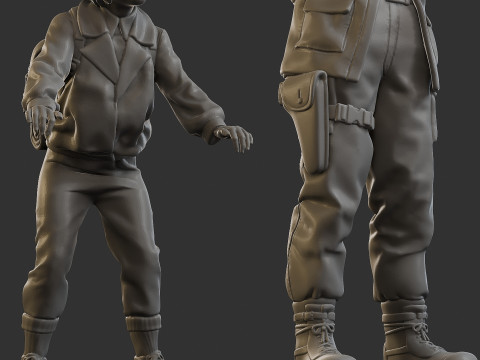 Post-Apocalyptic Male PAM3 001 3D Print Model