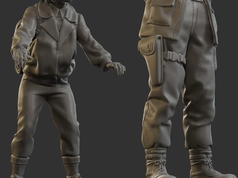 Post-Apocalyptic Male PAM3 001 3D Print Model