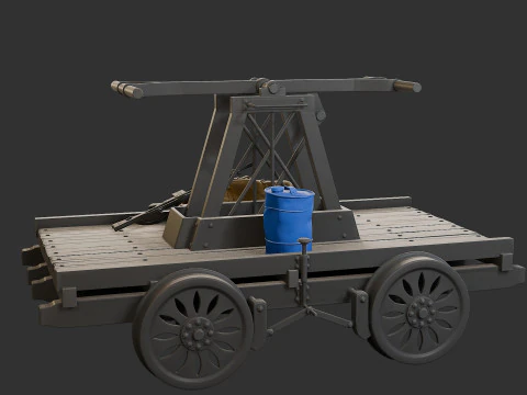 HandCar Railroad 3D Print Model
