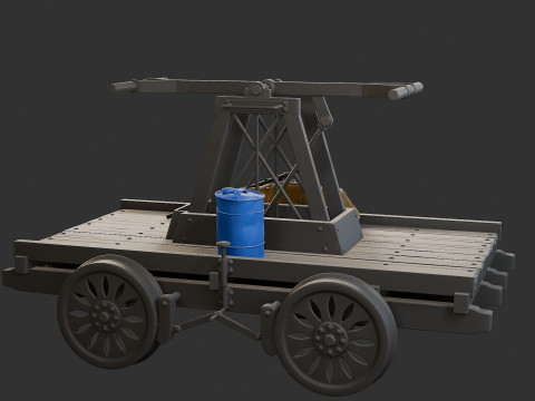 HandCar Railroad 3D Print Model