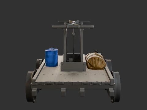 HandCar Railroad 3D Print Model