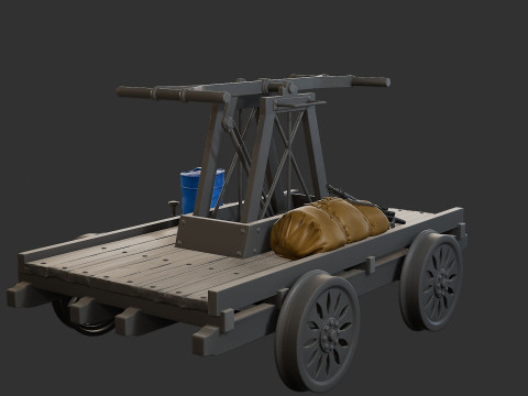 HandCar Railroad 3D Print Model