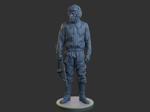 Équipage de char soviétique russe STC WW2 1 001 Modèles 3D en vedette