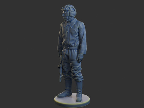 Équipage de char soviétique russe STC WW2 1 001 Modèles 3D en vedette