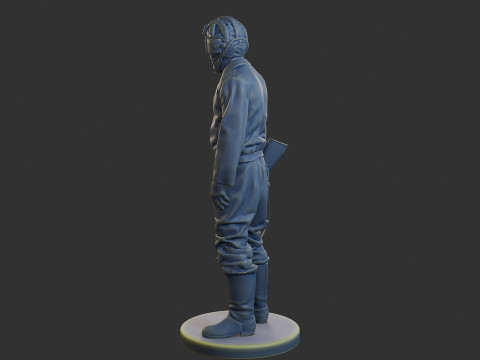 Équipage de char soviétique russe STC WW2 1 001 Modèles 3D en vedette